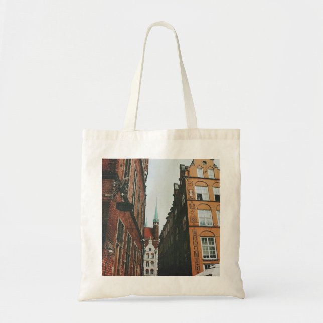 Bolso De Tela El paisaje urbano de Gdansk (Frente)