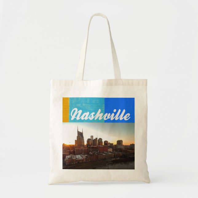Bolso De Tela El paisaje urbano de Nashville Tennessee (Frente)