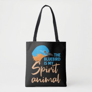 Bolso De Tela El pájaro azul es mi animal espiritual