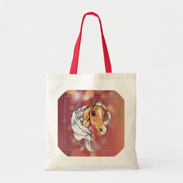 Bolso De Tela El Palomino (luces borgoñas suaves) (Frente)