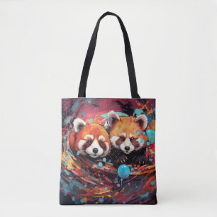 Bolso De Tela El Panda Rojo Coloroso Animal Encantador