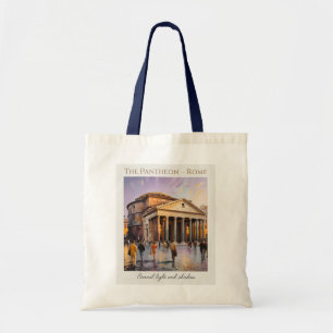 Bolso De Tela El Panteón Roma Italia Acuarela Vintage Viajes