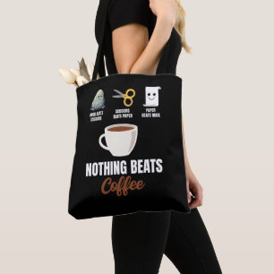 Bolso De Tela El papel de rock tira a nada mejor que el café