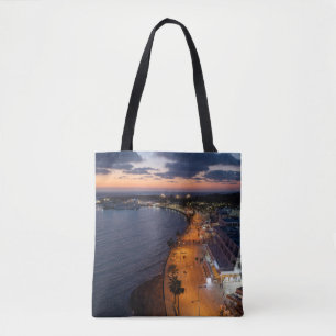 Bolso De Tela El paseo marítimo de Paphos y el puerto por la noc