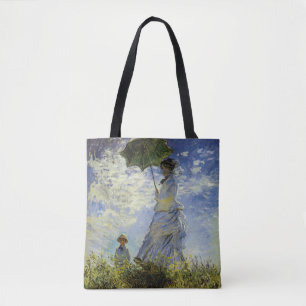 Bolso De Tela El paseo, señora con un parasol