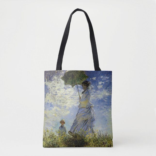 Bolso De Tela El paseo, señora con un parasol (Anverso)