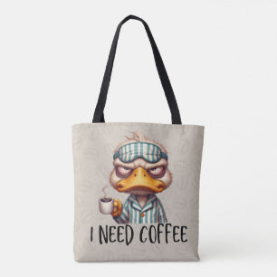 Bolso De Tela El pato necesita Tote de café