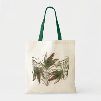 Bolso De Tela El pavo real empluma el tote