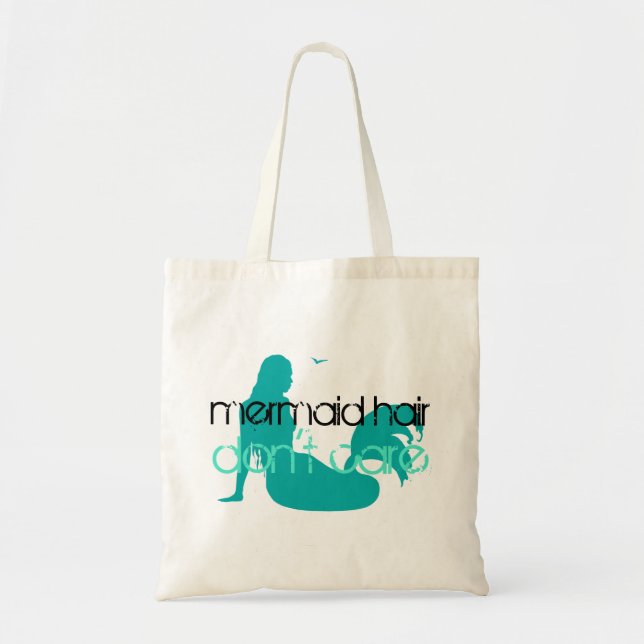 Bolso De Tela El pelo de la sirena no cuida vacaciones verde (Frente)