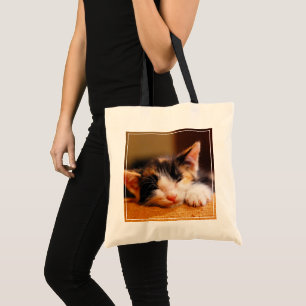 Bolso De Tela El pequeño dormir del gatito