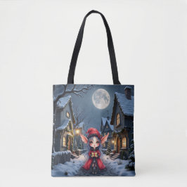 Bolso De Tela El pequeño mensajero de Navidad.