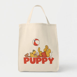 Bolso De Tela El perrito juega las camisetas y los regalos