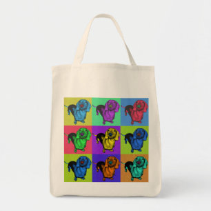 Bolso De Tela El perro de patas muy cortas Doxie del arte pop