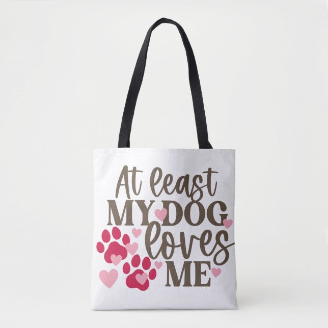 BOLSO DE TELA EL PERRO ME AMA (Anverso)