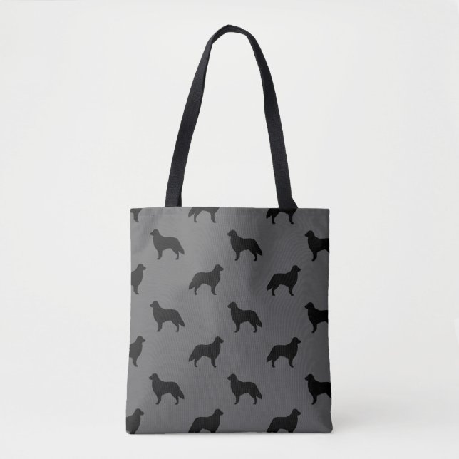 Bolso De Tela El perro perdiguero revestido plano siluetea el (Anverso)
