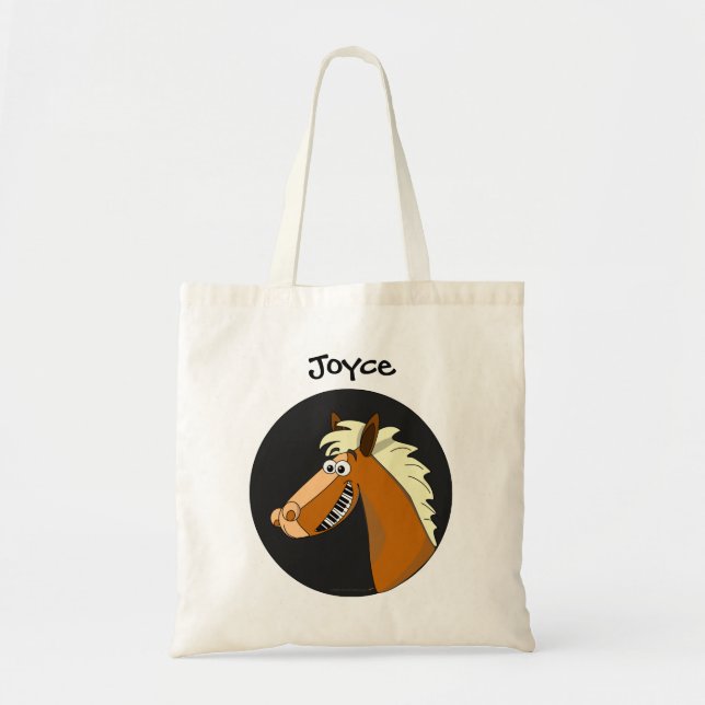 Bolso De Tela El personalizable del caballo del piano embroma la (Frente)