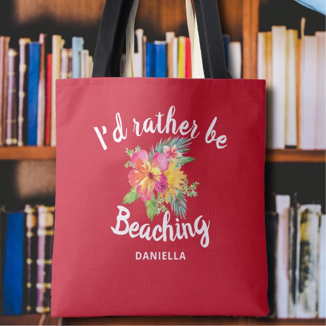 Bolso De Tela El Personalizado "Más Bien Que Estar Beando" Rojo (Subido por el creador)