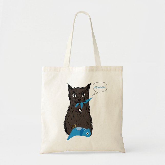 Bolso De Tela El pescado de Marley odia el gorjeo (Frente)