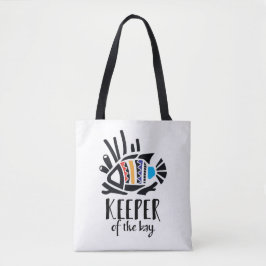 Bolso De Tela El pez globo hawaiano en los colores tropicales es