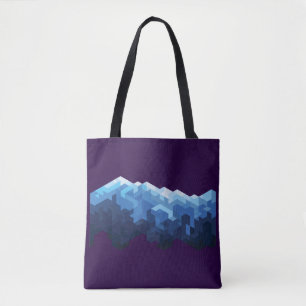 Bolso De Tela El pico de la montaña de la nieve