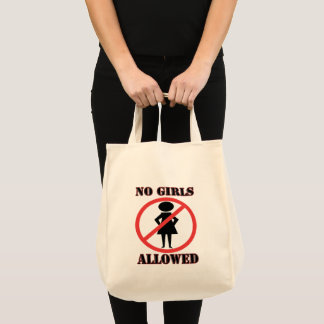 Bolso De Tela El pictograma sin símbolo Sin Chicas permitidos