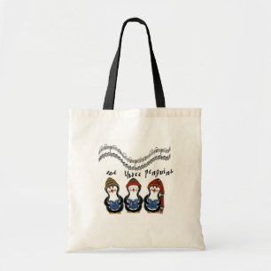 Bolso De Tela El pingüino canta