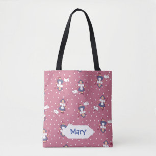 Bolso De Tela El pío/Maria de BO tenía pequeño diseño del