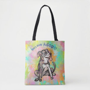 Bolso De Tela ¡El pitbull lindo "adopta! , no haga compras "