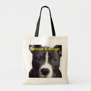 Bolso De Tela El pitbull, rescate y adopta