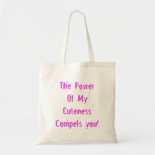 Bolso De Tela El poder de mi cortesía rosada