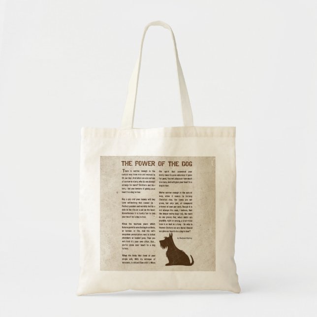 Bolso De Tela El poder del perro Poema - Rudyard Kipling (Frente)
