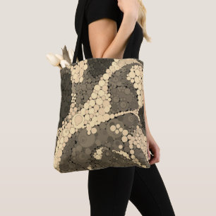 Bolso De Tela El pointillismo abstracto sin soldadura da círculo