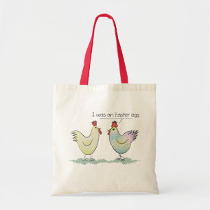 Bolso De Tela El pollo divertido era un huevo de Pascua