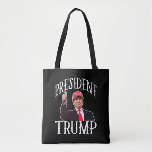 Bolso De Tela El presidente Donald Trump, Gorra Rojo, pronuncia 