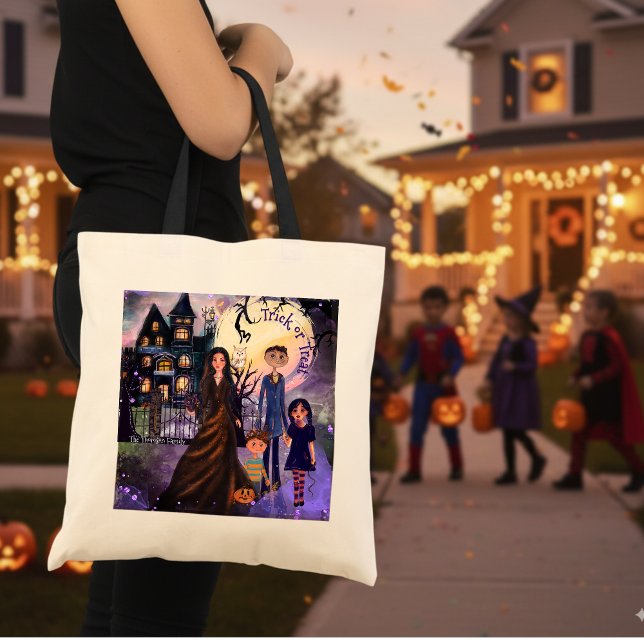Bolso De Tela El presupuesto de la casa embrujada "truco o trato (Haunted House Trick or Treat Budget Tote Bag)