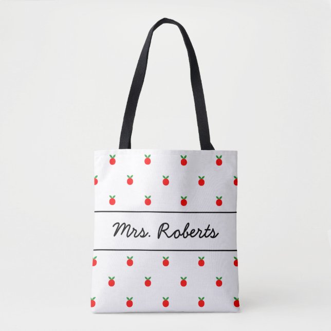 Bolso De Tela El profesor de la escuela de manzanas rojas tota b (Anverso)