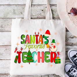 Bolso De Tela el profesor favorito de santa.regalo personalizado