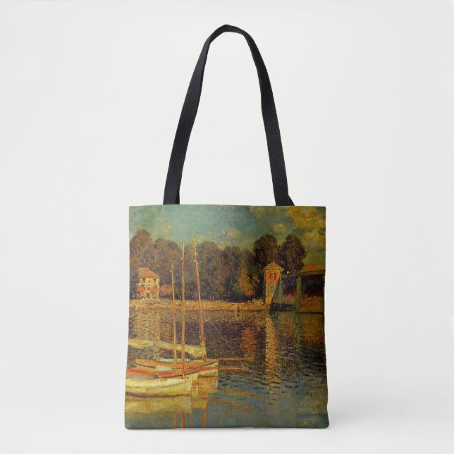 Bolso De Tela El puente de Argenteuil de Claude Monet (Anverso)