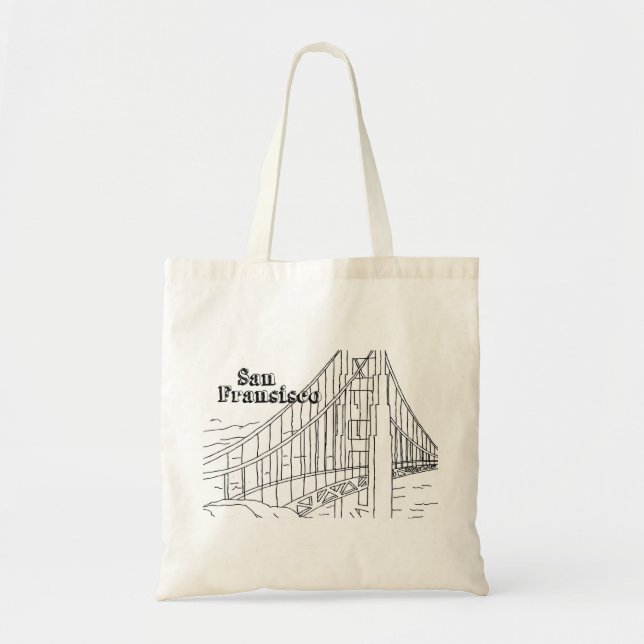 Bolso De Tela El puente Golden Gate de San Francisco (Frente)