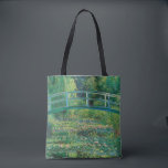 Bolso De Tela El puente japonés (estanque de Lily-Agua), Monet<br><div class="desc">Oscar-Claude Monet (14 de noviembre de 1840 a 5 de diciembre de 1926) fue un pintor francés, fundador de la pintura impresionista francesa y el profesional más consistente y prolífico de la filosofía del movimiento de expresar las propias percepciones ante la naturaleza, especialmente en lo que se refiere a la...</div>