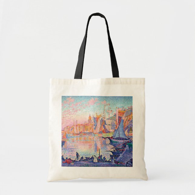 Bolso De Tela El puerto de Saint-Tropez, Signac (Frente)
