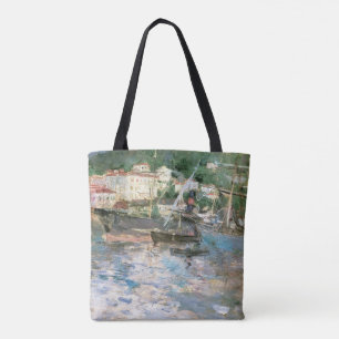 Bolso De Tela El Puerto, Niza de Berthe Morisot, Arte Fino Antig