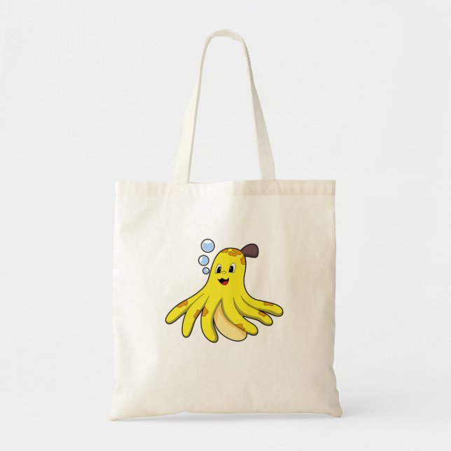 Bolso De Tela El pulpo como banana (Frente)