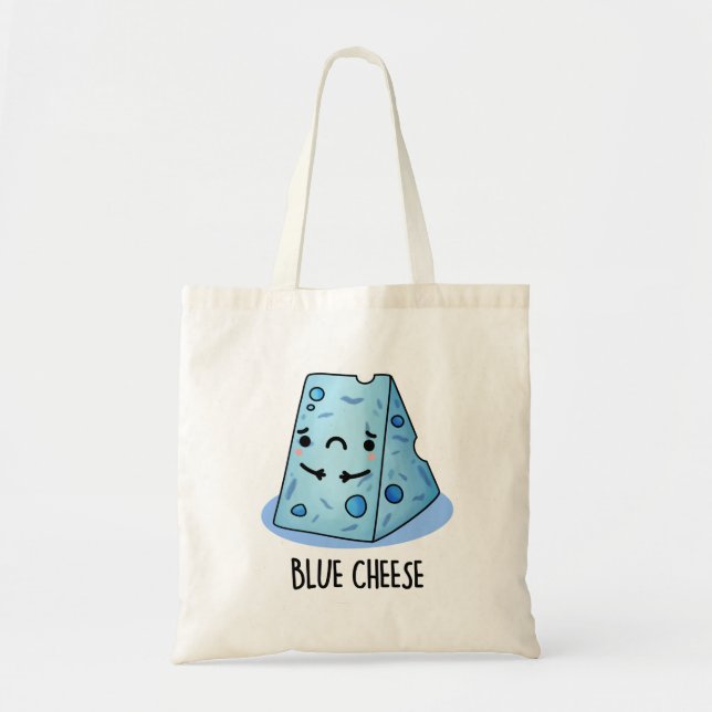 Bolso De Tela El queso azul es gracioso, Sad Pun (Frente)