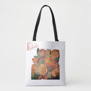 Bolso De Tela El ramo de flores - Pintura en madera
