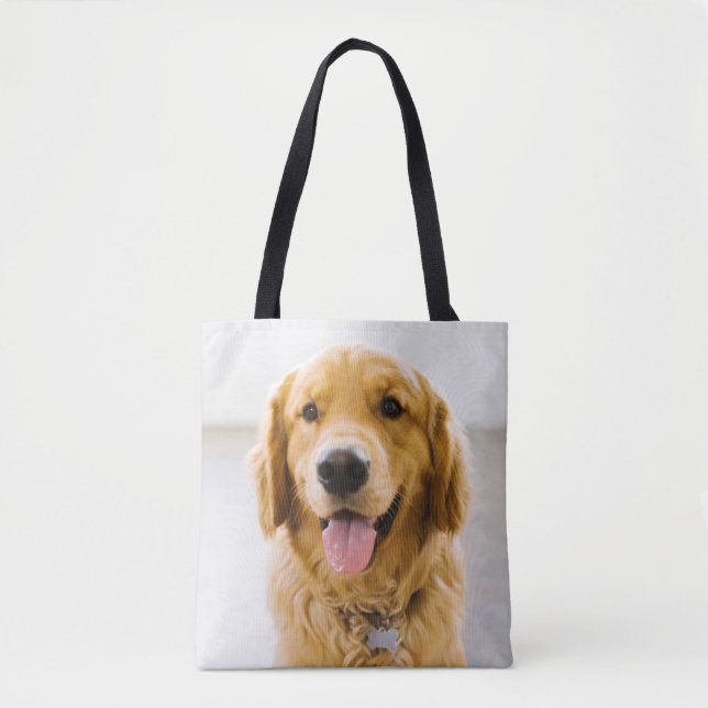 Bolso De Tela El recuperador de oro sonriendo (Anverso)