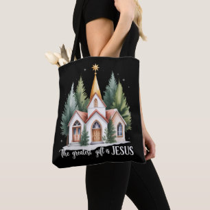 Bolso De Tela El regalo más grande es Jesús Iglesia de Navidad C