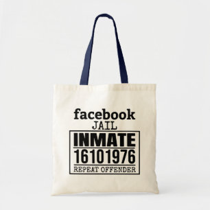 Bolso De Tela El reincidente del recluso de Facebook