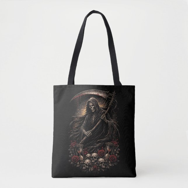 Bolso De Tela El Reloj de Arena de la Parca (Anverso)