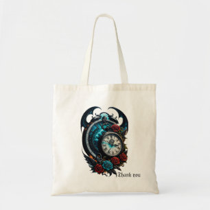 Bolso De Tela El reloj en la niebla del infinito.